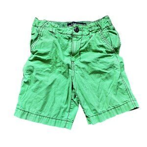 Mini Boden Green Flat Front Shorts 6y